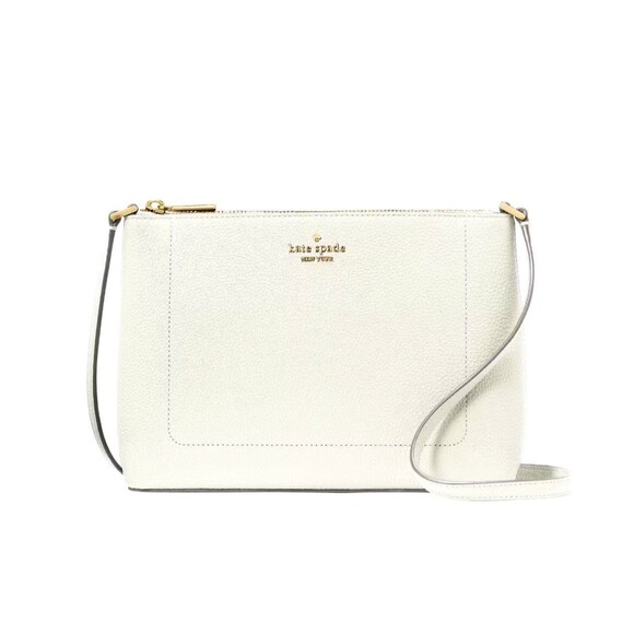 New Kate Spade Leila Crossbody Pebble Leather Meringue - Picture 1 of 5